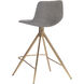 Andres 35.5 inch Belfast Koala Grey Swivel Counter Stool, Swivel